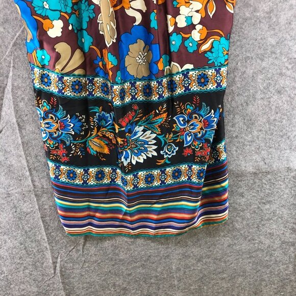 Arden B 100% Silk Cami Halter Top Womens S Multicolor Floral Tropical Beachy - Picture 6 of 11